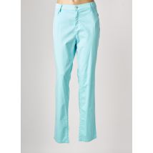 BRUNO SAINT HILAIRE - Pantalon slim bleu en coton - Femme - Taille 50 - Modz