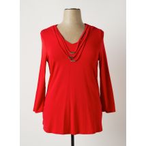 CHALOU - Tunique manches longues rouge en viscose - Femme - Taille 42 - Modz