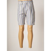 GIANNI LUPO - Bermuda bleu en lin - Homme - Taille 38 - Modz
