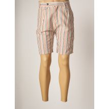 GIANNI LUPO - Bermuda orange en lin - Homme - Taille 40 - Modz