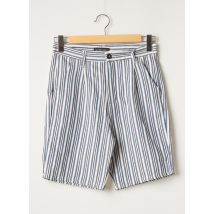 GIANNI LUPO - Bermuda bleu en lin - Homme - Taille 38 - Modz