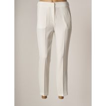 MOTEL - Pantalon droit blanc en polyester - Femme - Taille 36 - Modz