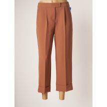 MOTEL - Pantalon 7/8 marron en polyester - Femme - Taille 34 - Modz