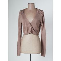 J & W - Gilet manches longues marron en viscose - Femme - Taille 38 - Modz