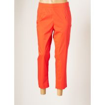 DEVERNOIS - Pantalon 7/8 orange en coton - Femme - Taille 42 - Modz