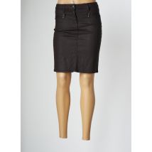 EMMA & ROCK - Jupe mi-longue marron en coton - Femme - Taille 36 - Modz