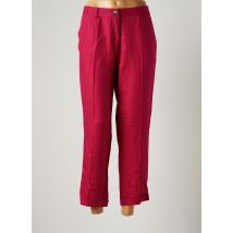 OLIVIA K - Pantalon 7/8 rose en lin - Femme - Taille 40 - Modz