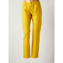 ONE STEP - Pantalon droit jaune en coton - Femme - Taille 44 - Modz