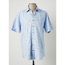 BASEFIELD - Chemise manches courtes bleu en coton - Homme - Taille S - Modz