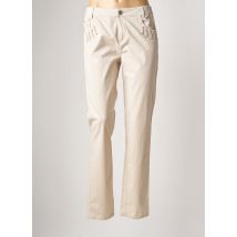 FRED SABATIER - Pantalon slim beige en coton - Femme - Taille 40 - Modz