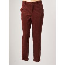 OUI - Pantalon chino marron en coton - Femme - Taille 40 - Modz