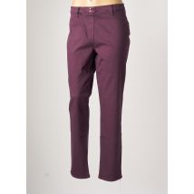 EAST DRIVE - Pantalon slim violet en coton - Femme - Taille 44 - Modz