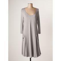 MES SOEURS ET MOI - Robe mi-longue gris en viscose - Femme - Taille 42 - Modz
