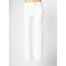 FRED SABATIER - Pantalon droit blanc en coton - Femme - Taille 50 - Modz