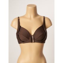 HATEIA - Haut de maillot de bain marron en polyamide - Femme - Taille 90D - Modz