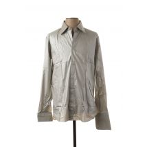 LUCIANO SOPRANI - Chemise manches longues gris en coton - Homme - Taille S - Modz