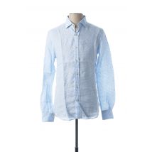 XACUS - Chemise manches longues bleu en lin - Homme - Taille S - Modz