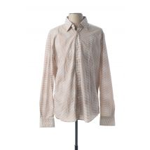 XACUS - Chemise manches longues marron en coton - Homme - Taille L - Modz