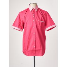 DARIO BELTRAN - Chemise manches courtes rose en coton pour homme - Taille M - Modz
