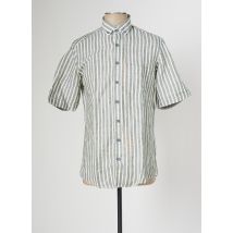 REDMOND - Chemise manches courtes vert en lin - Homme - Taille S - Modz