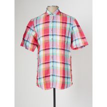 OLYMP - Chemise manches courtes rouge en lin - Homme - Taille S - Modz