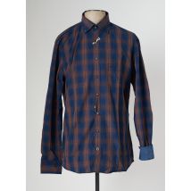 OLYMP - Chemise manches longues bleu en coton - Homme - Taille M - Modz