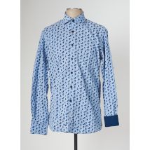 OLYMP - Chemise manches longues bleu en coton - Homme - Taille S - Modz