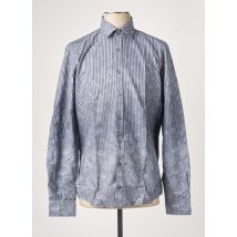 PLATINUM BY JUPITER - Chemise manches longues bleu en coton - Homme - Taille S - Modz