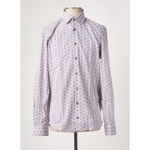 PLATINUM BY JUPITER - Chemise manches longues violet en coton - Homme - Taille S - Modz