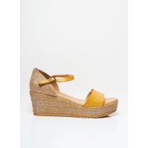 PORRONET - Sandales/Nu pieds jaune en cuir pour femme - Taille 39 - Modz