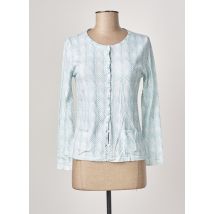 MONTAGUT - Gilet manches longues bleu en coton - Femme - Taille 38 - Modz