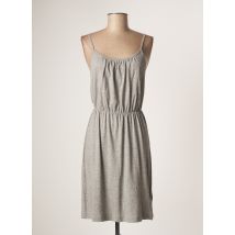 VERO MODA - Robe mi-longue gris en coton - Femme - Taille 34 - Modz