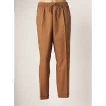 KAFFE - Pantalon chino marron en polyester - Femme - Taille 46 - Modz