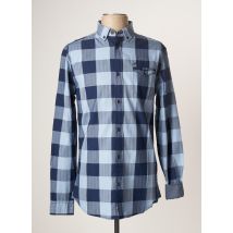 TIBET - Chemise manches longues bleu en coton - Homme - Taille S - Modz