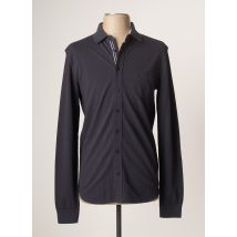 CAMBRIDGE - Chemise manches longues bleu en coton - Homme - Taille S - Modz
