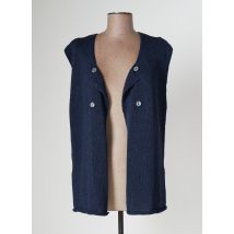MONTAGUT - Gilet sans manche bleu en viscose - Femme - Taille 36 - Modz