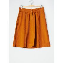 INDI & COLD - Jupe mi-longue marron en coton - Femme - Taille 36 - Modz