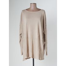 POLES - Pull tunique beige en viscose - Femme - Taille 38 - Modz