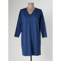 POLES - Pull tunique bleu en laine vierge - Femme - Taille 38 - Modz