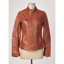 ROSE GARDEN - Veste en cuir marron en cuir d'agneau - Femme - Taille 34 - Modz