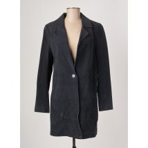 ROSE GARDEN - Manteau long bleu en cuir - Femme - Taille 38 - Modz