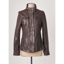 ROSE GARDEN - Veste en cuir marron en cuir d'agneau - Femme - Taille 36 - Modz