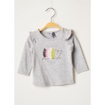 3 POMMES - T-shirt gris en polyester - Fille - Taille TU - Modz