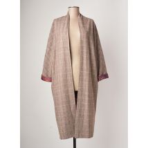 KACY - Manteau long marron en polyester - Femme - Taille 36 - Modz
