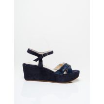ADIGE - Sandales/Nu pieds bleu en cuir pour femme - Taille 36 - Modz