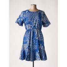 GRACE & MILA - Robe courte bleu en coton - Femme - Taille 40 - Modz
