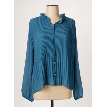 COULEURS DU TEMPS - Blouse bleu en polyester pour femme - Taille 40 - Modz
