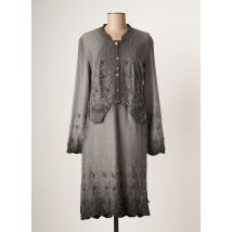 MERI & ESCA - Robe mi-longue gris en coton - Femme - Taille 40 - Modz