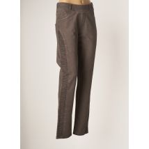 MERI & ESCA - Pantalon slim marron en polyester - Femme - Taille 40 - Modz