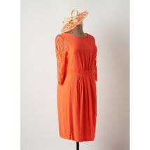 PAULE VASSEUR - Robe mi-longue orange en acetate - Femme - Taille 46 - Modz